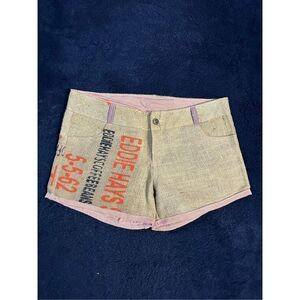 Jute Wear By Edwin Hays Feed Sac Bag Womens Shorts Pockets Retro Style B11 Sz 8
